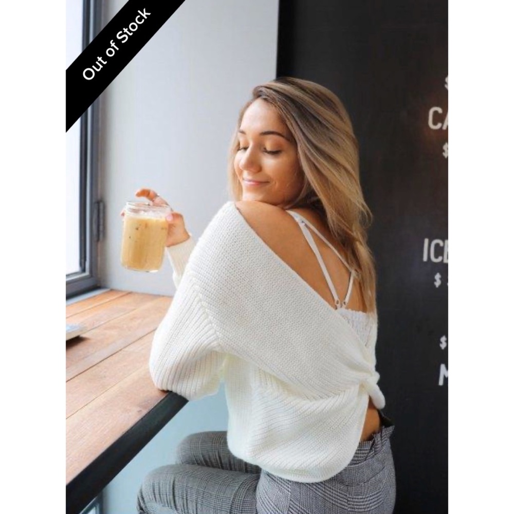 White sweater twist